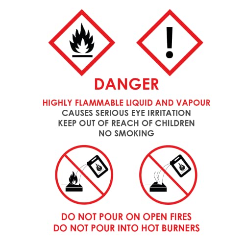 ROUNDFIRE Premium Bioethanol Tabletop Fire Pit - Fuel for Fire, Denatured Alcohol Ethanol Fuel