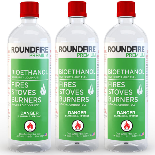 ROUNDFIRE Premium Grade Bio Ethanol Fireplace Fuel